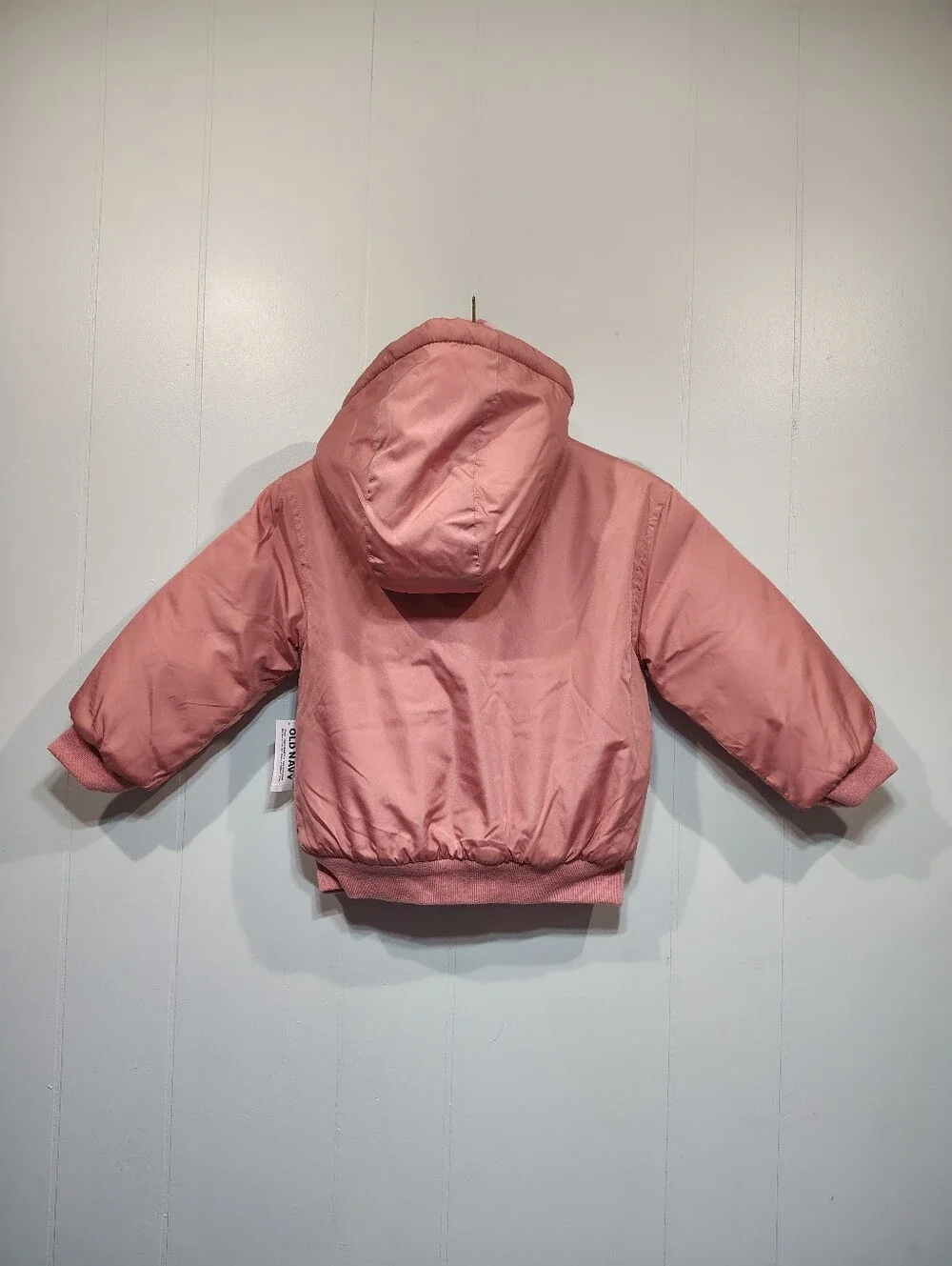 Old Navy Pink‎ Bomber Jacket Coat 3T Toddler Girl NWT 3 Pocket Style
